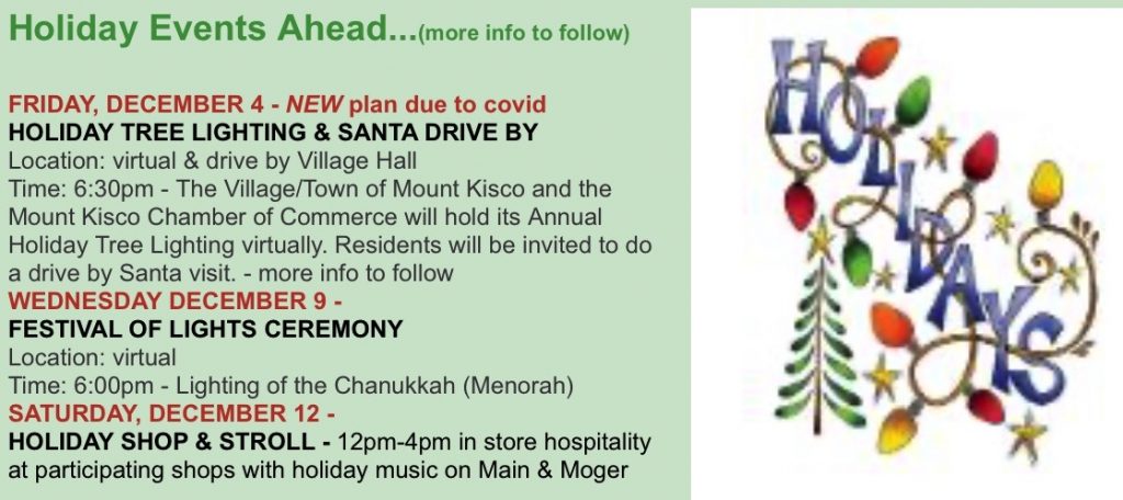 Mount Kisco Holiday Schedule of Events